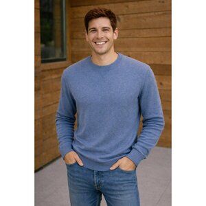 Banana Republic Cashmere Crew Neck Sweater Mens XL Tall Blue